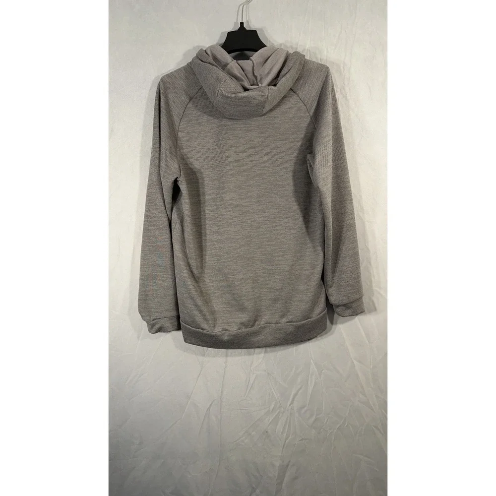 nike dri fit Full Zip Hoodie Heather Knit Training Athletic Sweater Gray Men's M